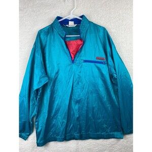 Vintage 90's Columbia Color Block Pullover Windbreaker Men's Size L Teal Blue